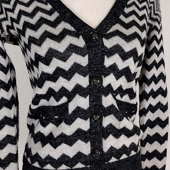 Wallace Chevron Cardigan Sweater Linen Wool Alpaca - Picture 5 of 12